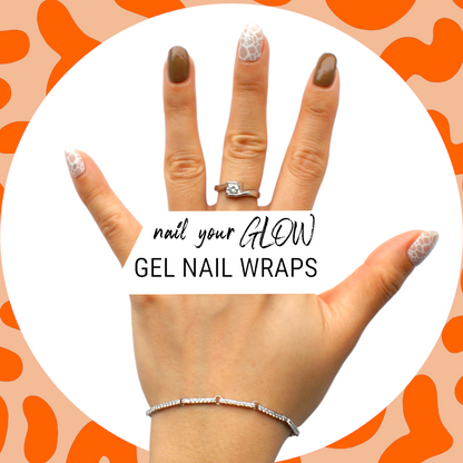DIAMOND IN THE ROUGH - 20 Gel Nail Wraps by Nail Your GLOW (Cracked Diamanté)