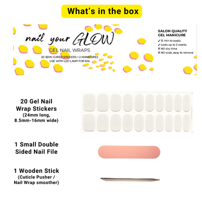 PALE PINK POWER - 20 Gel Nail Wraps by Nail Your GLOW