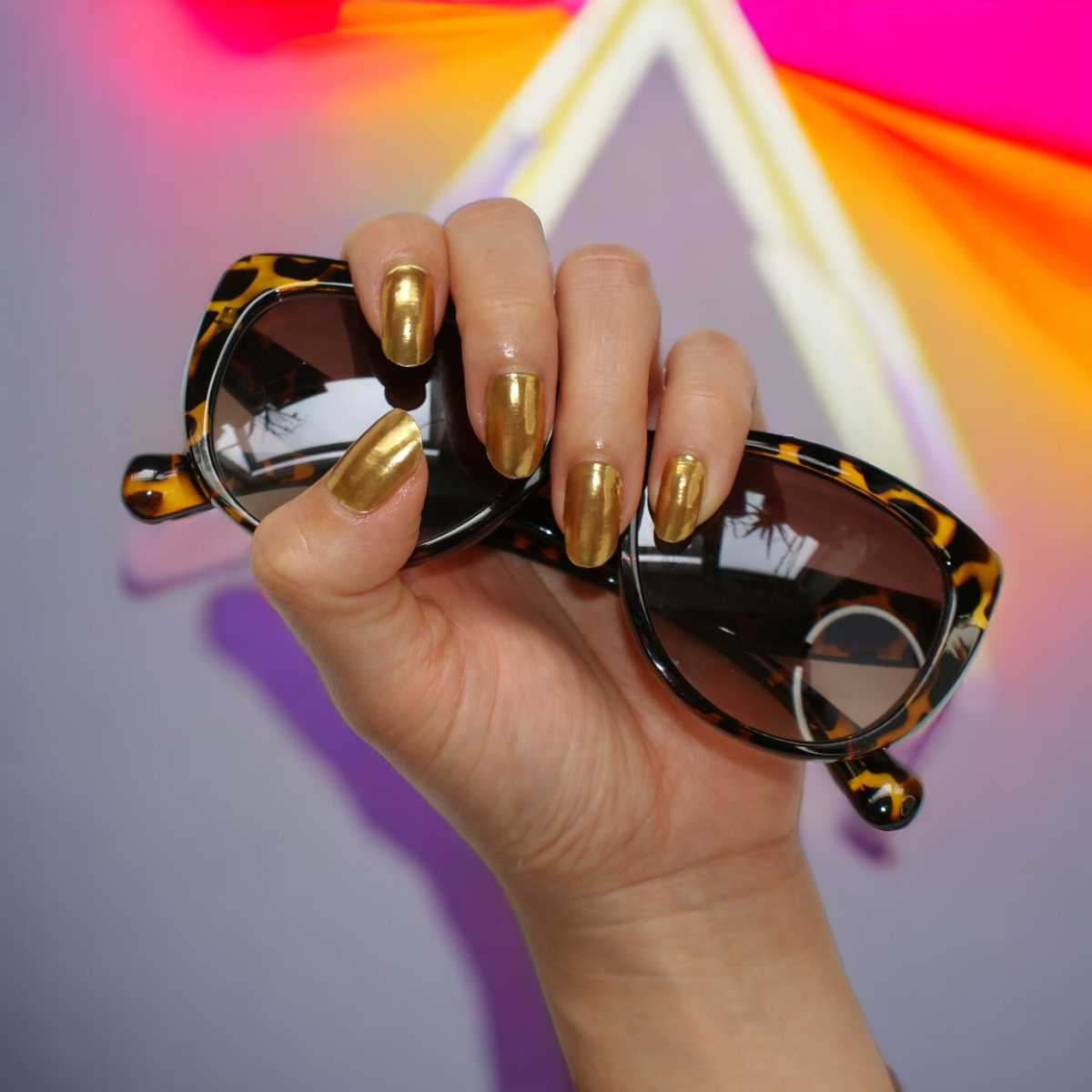 YAS QUEEN! - 20 Gel Nail Wraps by Nail Your GLOW (Gold Chrome)