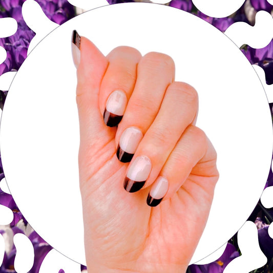 YOU GOT THIS! - 20 Gel Nail Wraps by Nail Your GLOW (Purple French Tip)